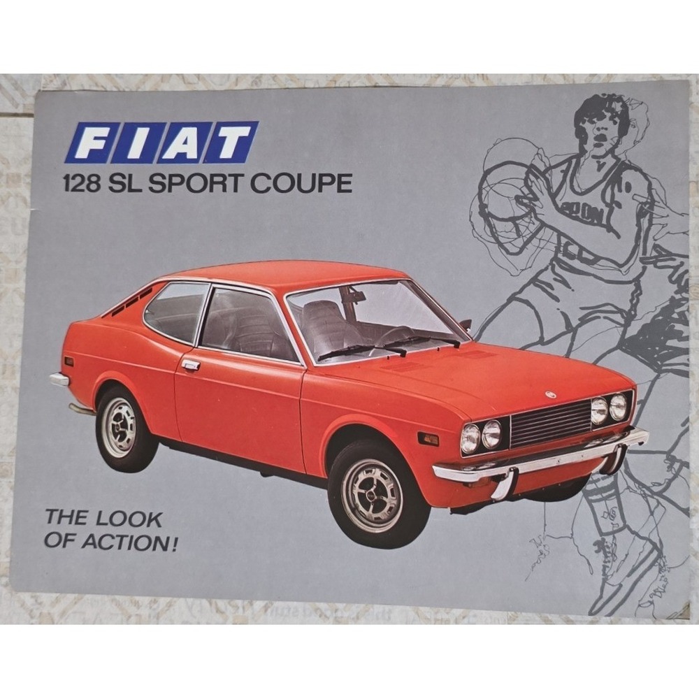 Fiat 128 SL Sport Coupe Original Sales Brochure Catalog 1970s